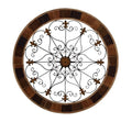 Deco 79 Metal Fleur De Lis Wall Decor with Perforated Details, 25" x 1" x 23", Brown
