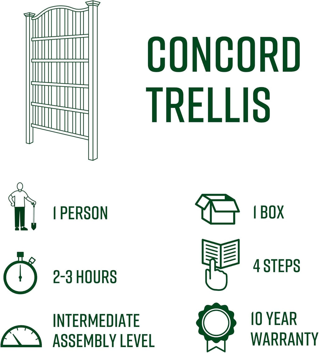 Composite Vinyl Trellis 54"W x 90"H K9047