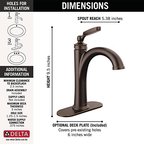 Brushed Nickel Bathroom Faucet with Pop-Up Drain W8724