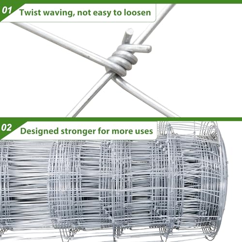 Farm Wire Fencing 4×164ft Galvanized Cattle Panel for Livestock T881949
