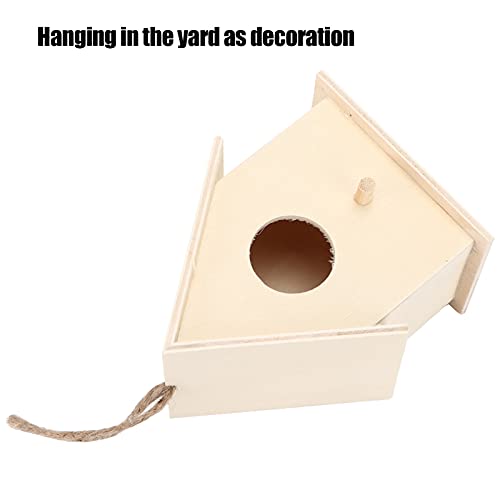 Small Hanging Wooden Bird House Kit for Kids DIY Outdoor Nest P17603