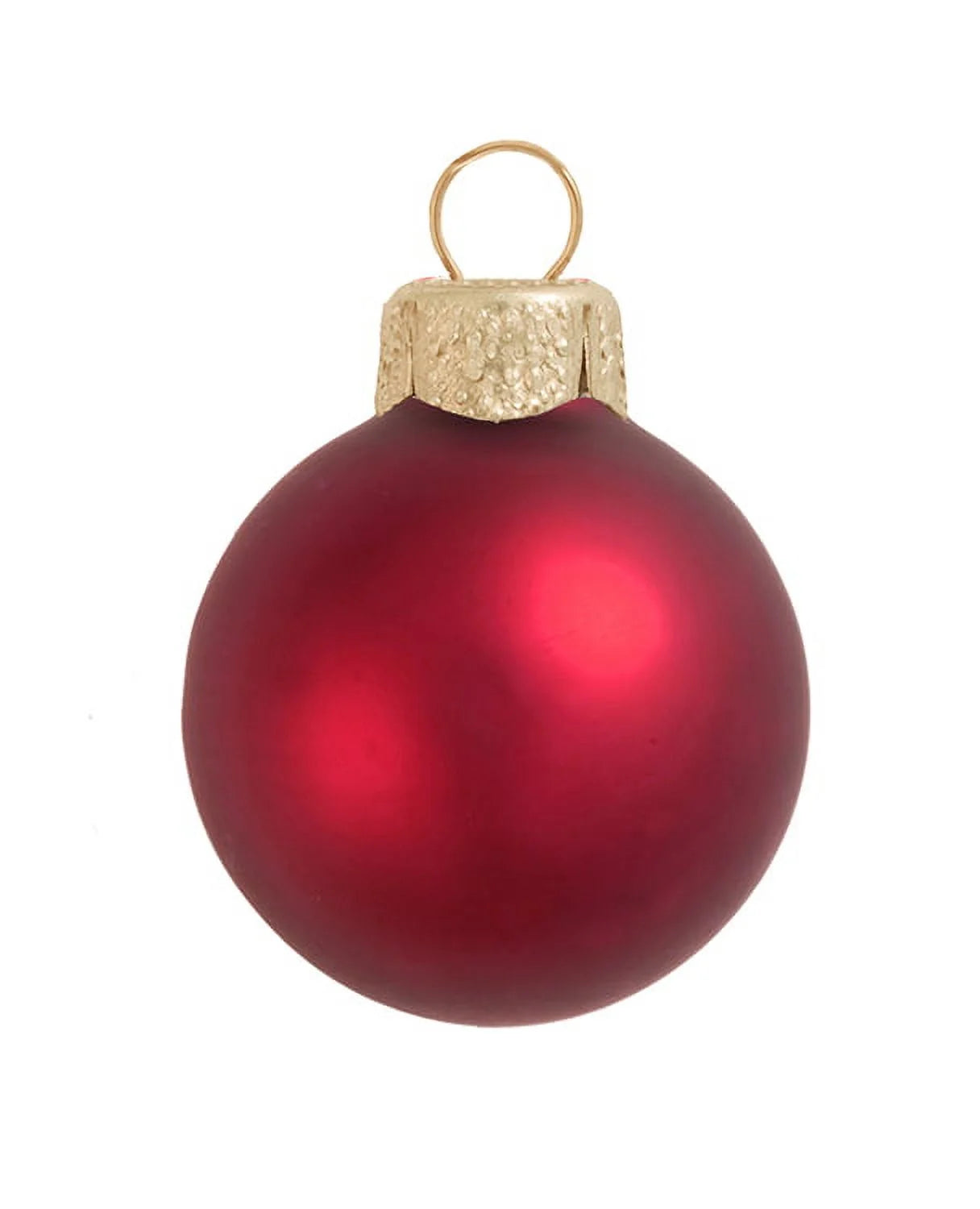 Whitehurst Matte Finish Glass Christmas Ball Ornaments - 4" (100mm) - Red - 6ct