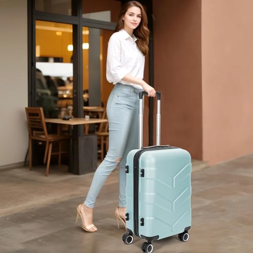 Hardside Carry-On Luggage 22x14x9 with Spinner Wheels R412965