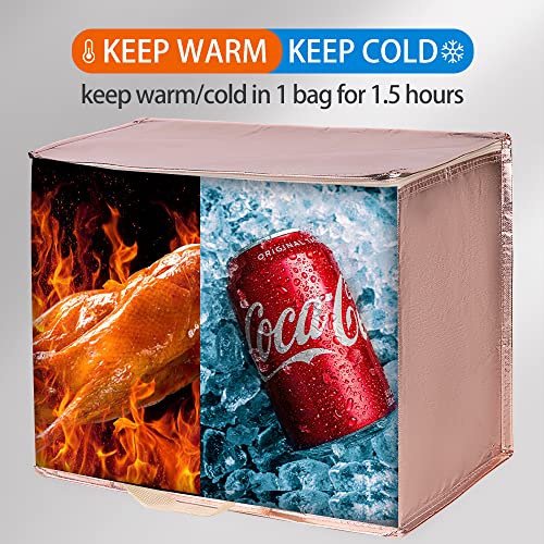 Insulated Food Delivery Bag Hot Cold Meal Carrier Cooler Tote K646948