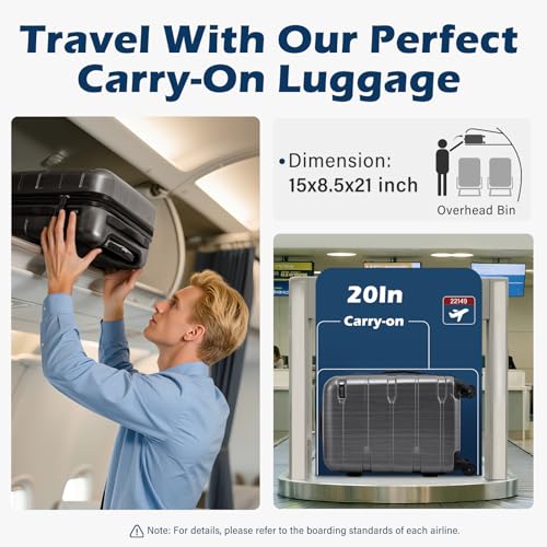 PC+ABS Spinner Suitcase with TSA Lock, 20in Carry-On Q530