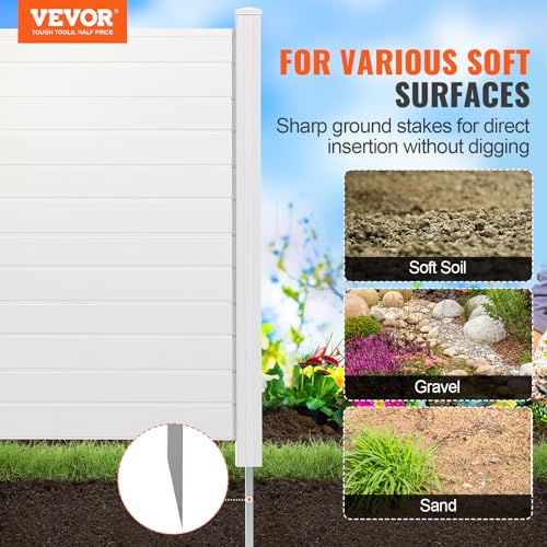 Outdoor Privacy Screens 50x50 Inch Vinyl Fence for AC Units and Trash Cans W21063