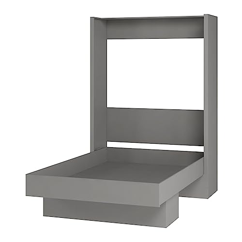 Full Murphy Wall Bed in White with Shelf O67975