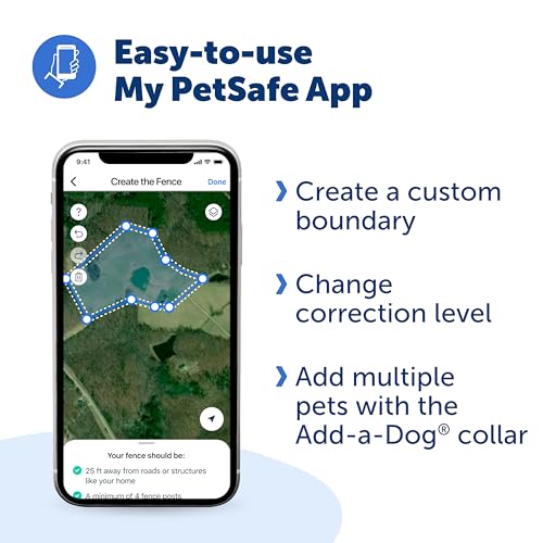 GPS Dog Fence for Yards 3/4 Acres or Larger, Wireless Collar System Y91842