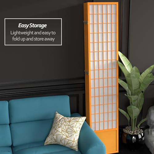 7 ft. Tall Window Pane Shoji Screen Room Divider, 3 Panels T5246