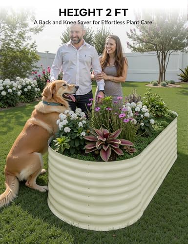 Galvanized Raised Garden Bed for Vegetables, Flowers, Outdoor D165