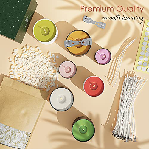 Soy Candle Wax for Candle Making, 30 lb Bag with Cotton Wicks and Wick Stickers X818028