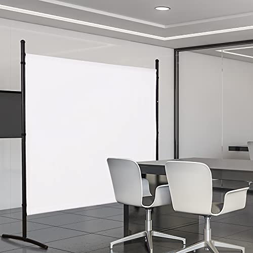 4 Panel Folding Room Divider Privacy Screen with Steel Frame P539789