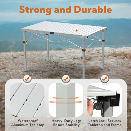 Foldable Camping Table for 2-6 Person with Carry Bag K7030