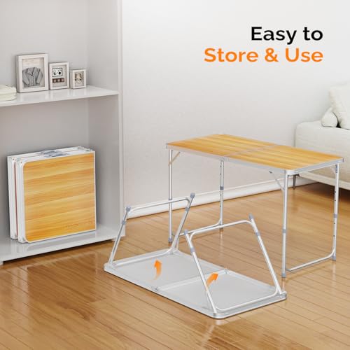 3ft Aluminum Folding Camping Table with Carrying Handle L179408