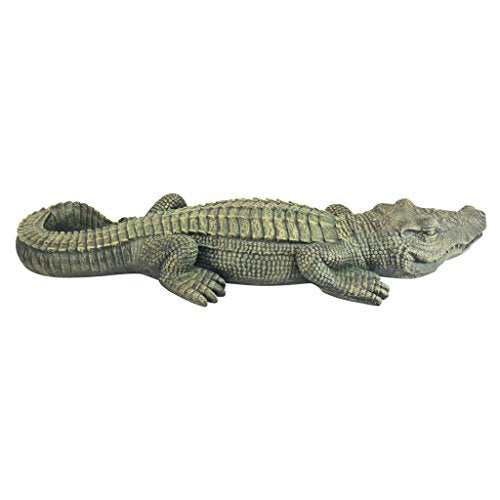 Swamp Beast Lawn Alligator Crocodile Outdoor Garden Statue, 37 Inches Long I699