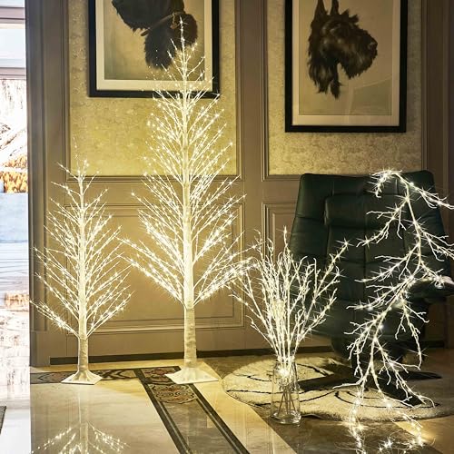 Lighted Twig Tree with Fairy Lights 6FT 810 LED Indoor Outdoor Holiday Decoration S731