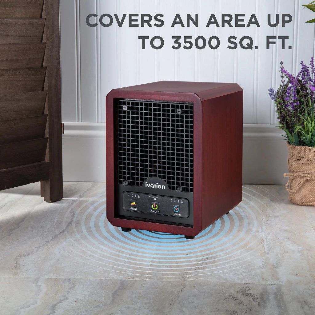 Portable Ozone Air Purifier with Multi-Level Filtration and UV Lamps N2980