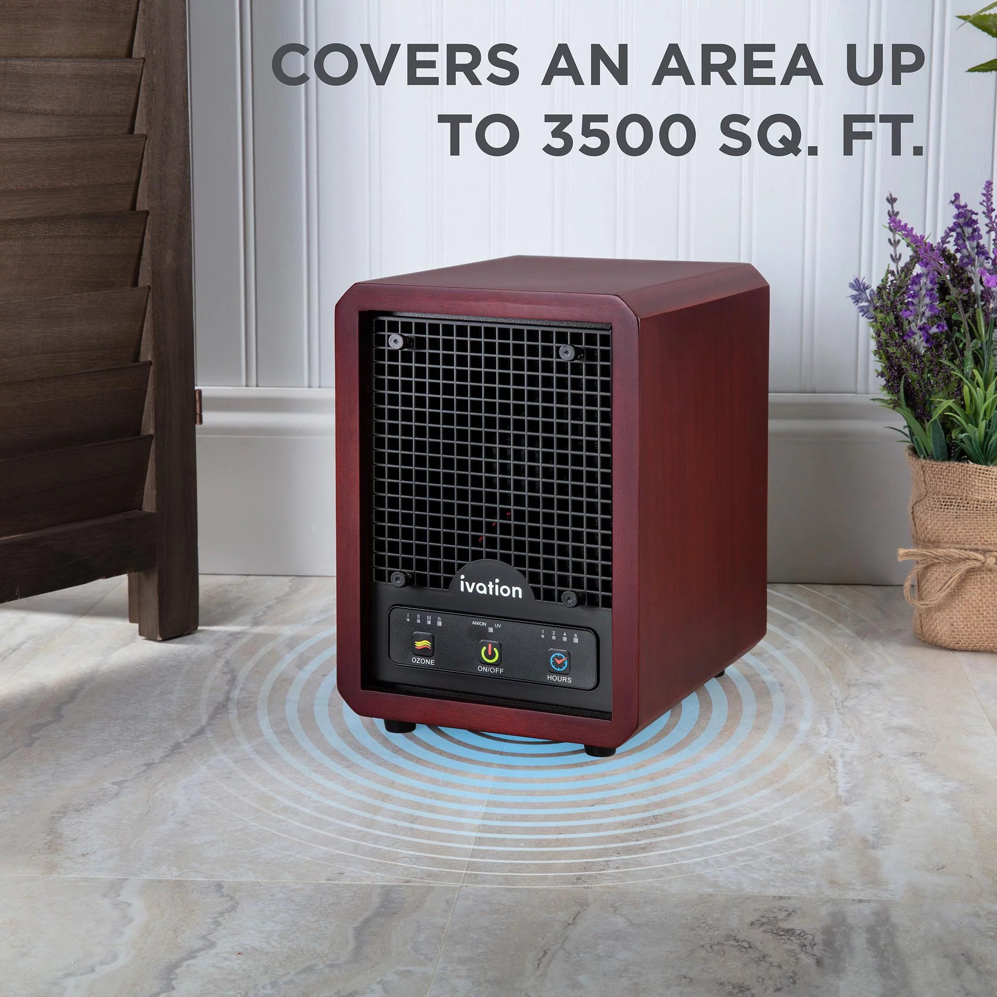 Portable Ozone Air Purifier with Multi-Level Filtration and UV Lamps N2980