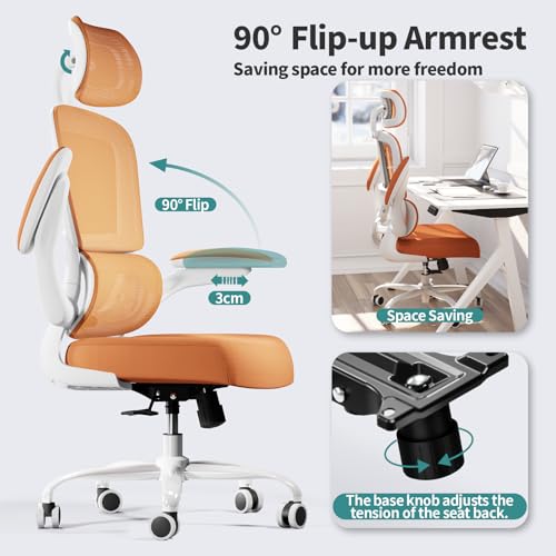 Ergonomic Mesh Office Chair with Wheels, High Back, 330 LBS Capacity C667113