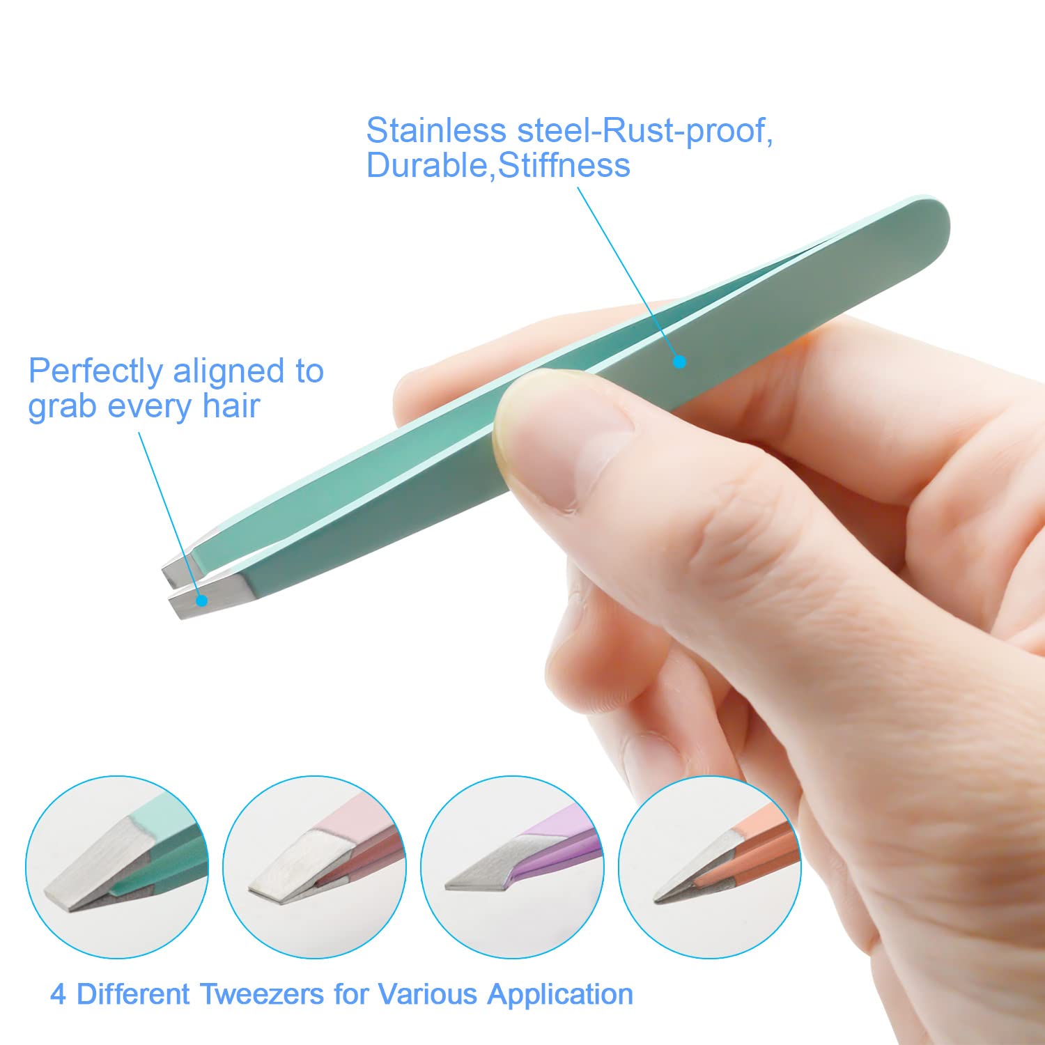 LED Light Compact Mirror with 10x Magnification and Tweezer Set J252029