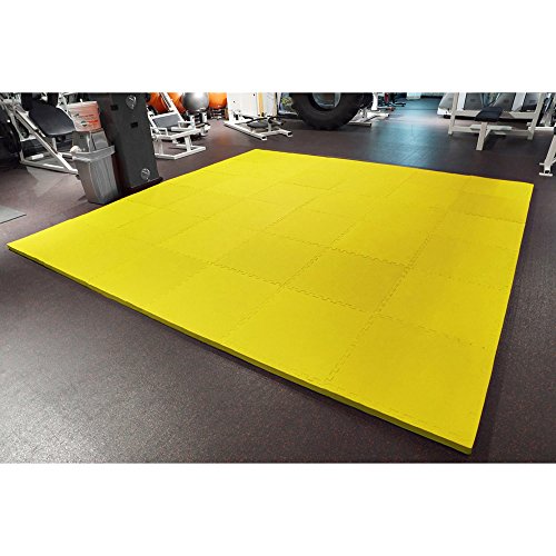 Interlocking EVA Foam Mats for Wrestling, MMA & Gymnastics - 1.5" Thick, 2'x2' Tiles G335676