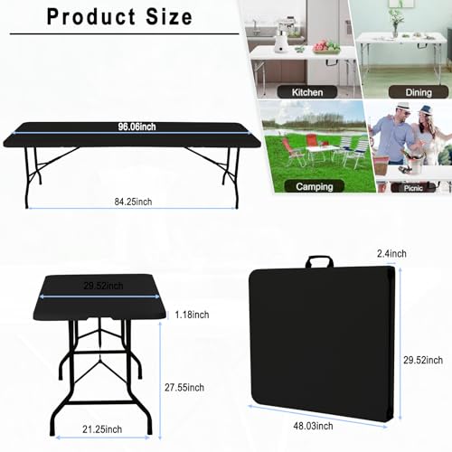 Heavy Duty Portable Folding Table for Dining, Parties, and Camping E6001