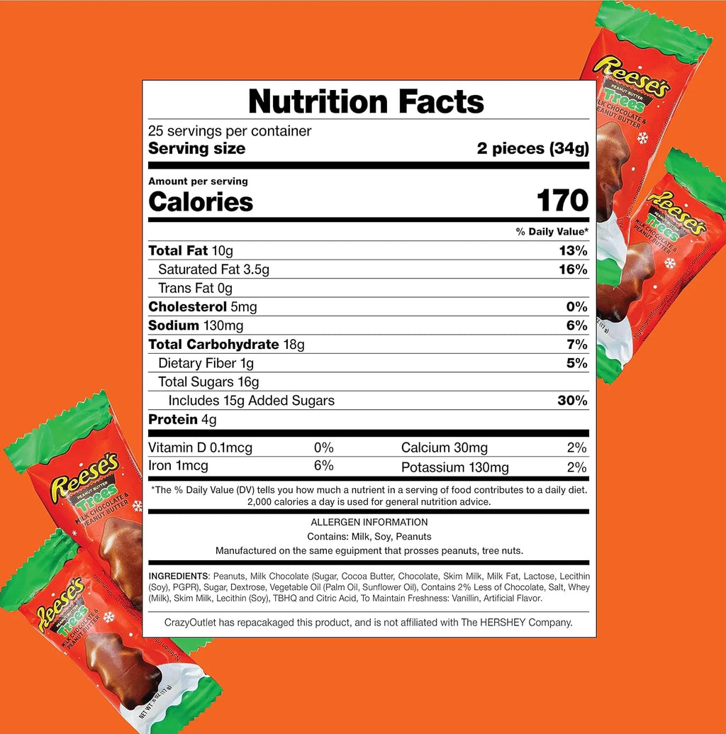 Milk Chocolate Peanut Butter Christmas Trees Candy, 4 Pounds B44234