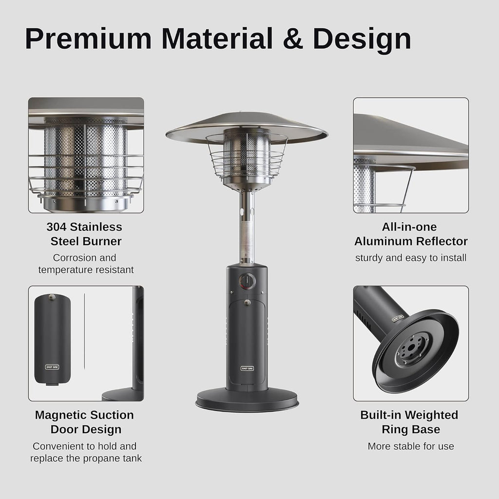 Patio Heater, Portable Propane Tabletop Heater for Outdoor Use Y799