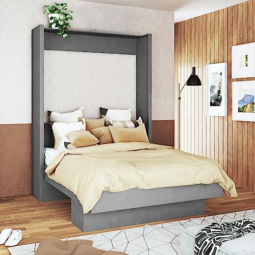 Full Murphy Wall Bed in White with Shelf O67975