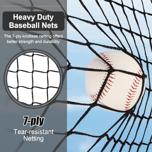 Baseball Softball Practice Net with Batting Tee and Strike Zone Target D632881