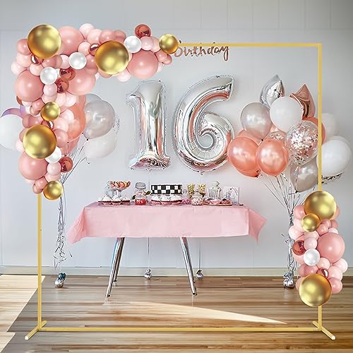 Gold Square Backdrop Stand for Wedding Party Photo Background W8961