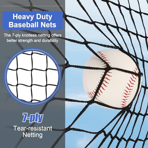 Baseball Softball Practice Net with Batting Tee and Strike Zone Target D632881