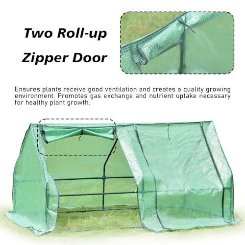 Mini Greenhouse with 2 Zipper Doors, UV Protected for Plants E496755