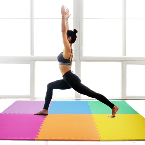 Puzzle Exercise Mat with EVA Foam Interlocking Tiles for MMA, Gymnastics and Home Gym N211438