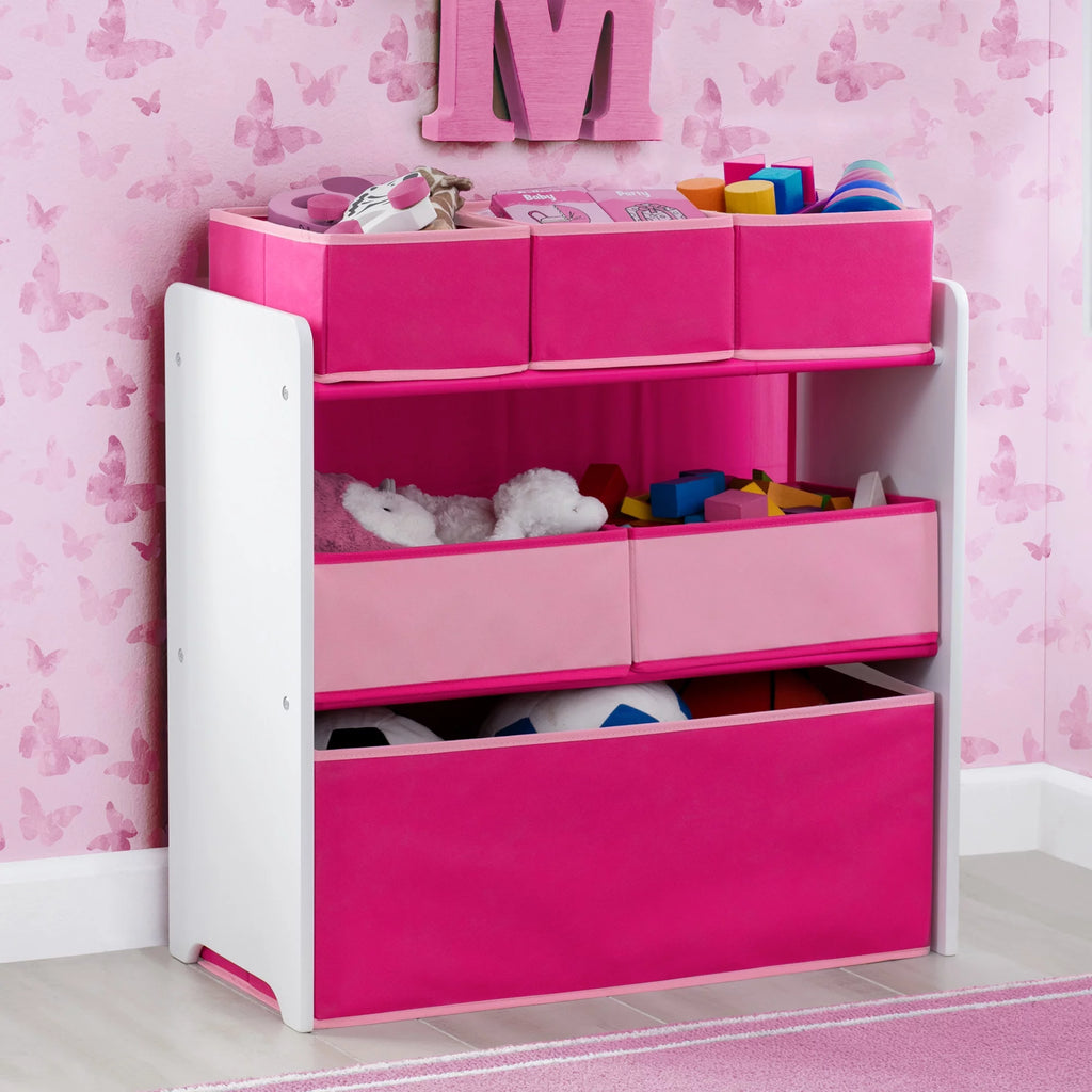 Toy Organizer, White/Pink U367