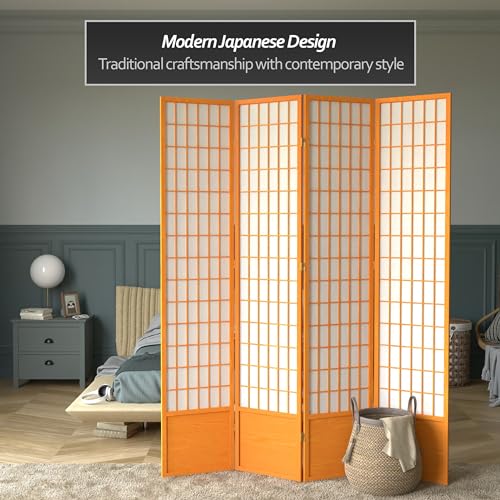 7 ft. Tall Window Pane Shoji Screen Room Divider, 3 Panels T5246