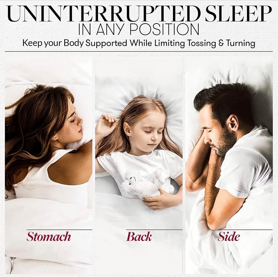 Bed Pillows Standard/Queen Size Set of 2 - Down Alternative Pillow for Sleeping R5876