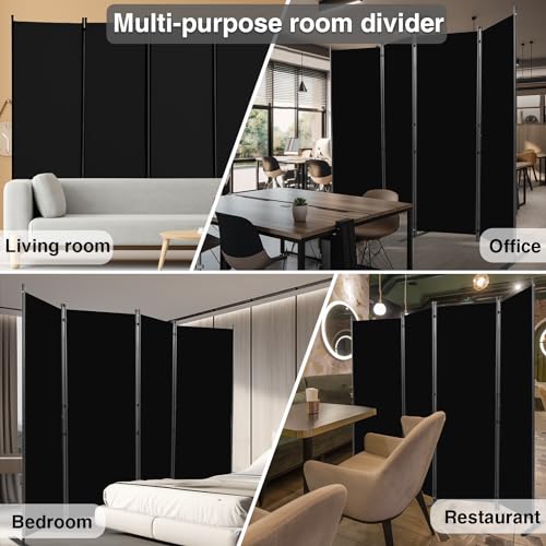 6 Panel Room Divider, Folding Privacy Screen, Freestanding Partition for Home Office P507