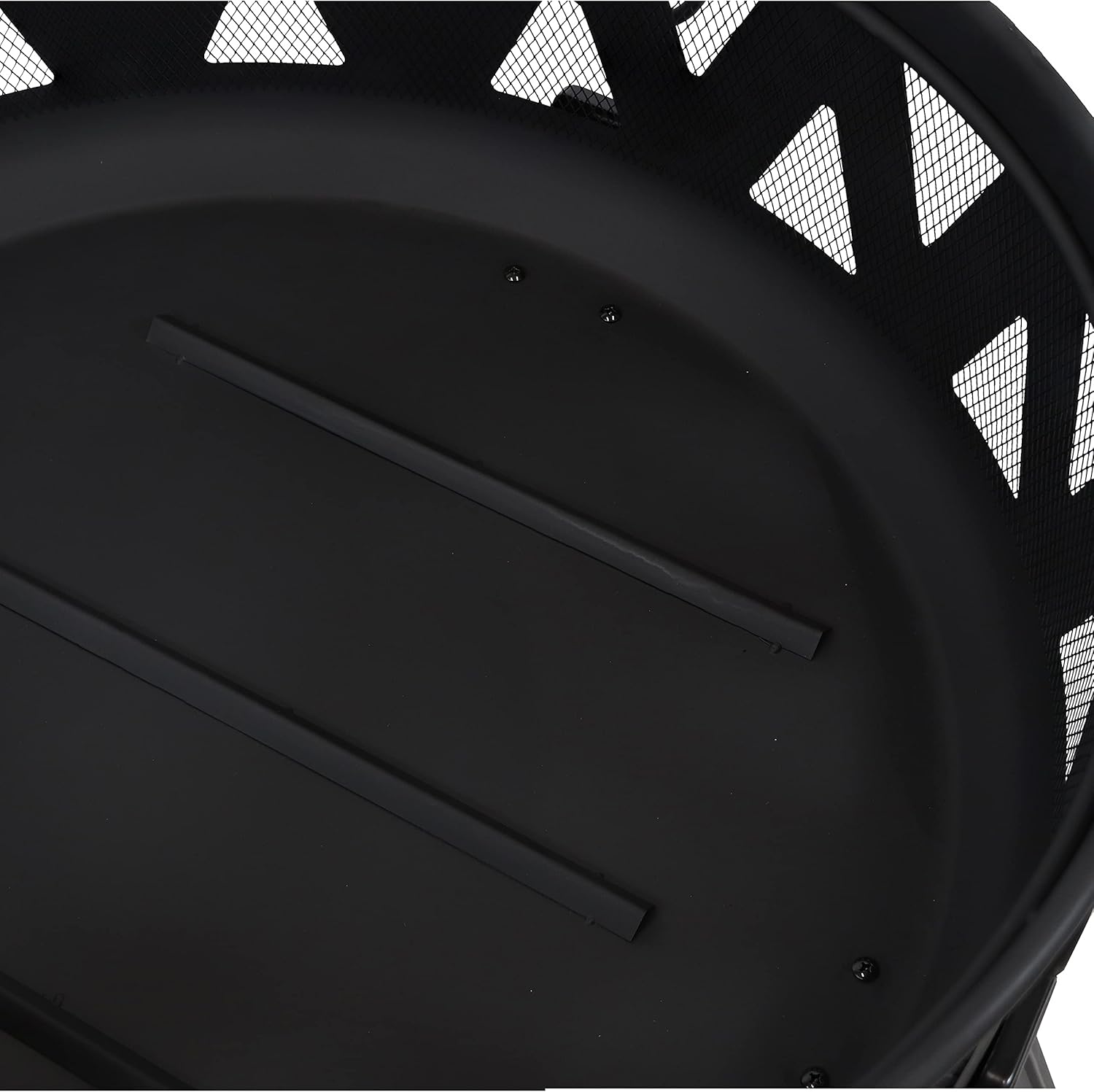 25-Inch Steel Wood-Burning Fire Pit with Poker and Spark Screen L942592