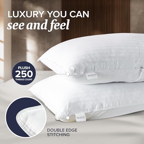 Bed Pillows Standard/Queen Size Set of 2 - Down Alternative Pillow for Sleeping R5876