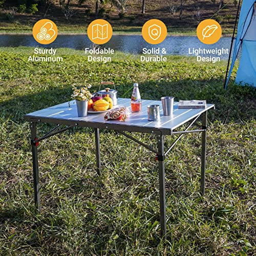 Folding Camping Table Portable Aluminum Roll Up Lightweight for Outdoor Picnic F98743