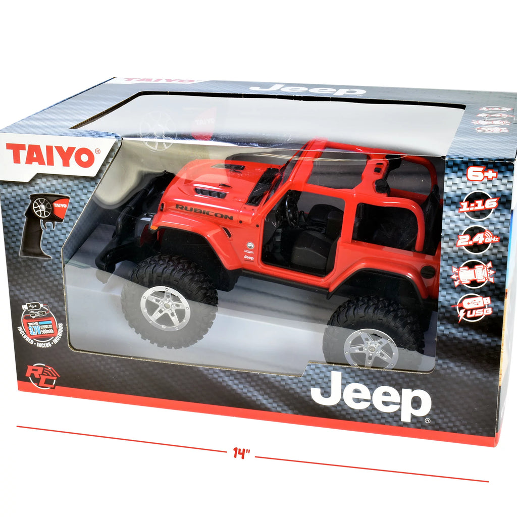 RC Truck Jeep Rubicon, 1:16 Scale Remote Control Car with Rechargeable Battery, 2.4Ghz O25040