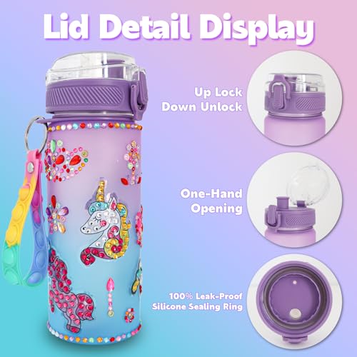 Gem Diamond Painting Water Bottle Kit for Girls D709936