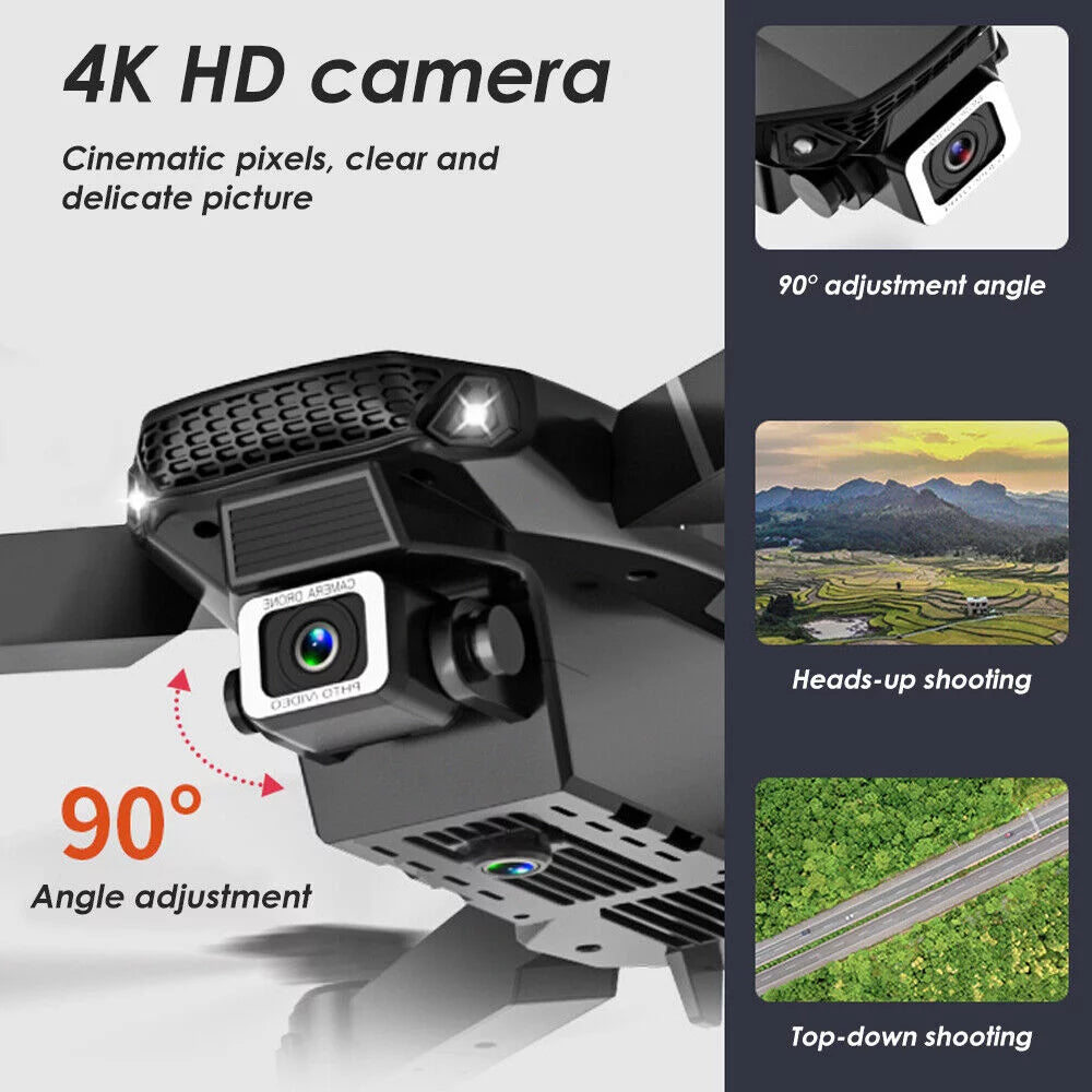 4K HD Dual Camera RC Drone with WiFi FPV, 4 Batteries Included P729255