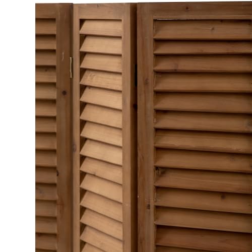 Wood Short Room Divider 3 Panel, 2.6 Ft Tall Folding Partition, White Freestanding Wall for Home Office J532