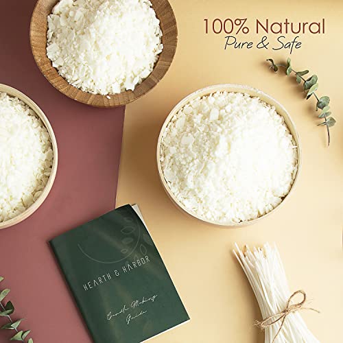 Soy Candle Wax for Candle Making, 30 lb Bag with Cotton Wicks and Wick Stickers X818028