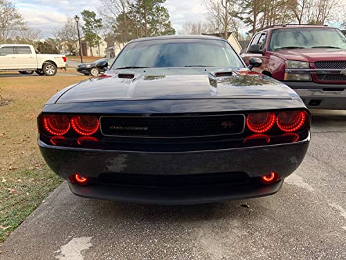 3-Inch Projector Fog Light Kit with Red LED Halo Ring P5713