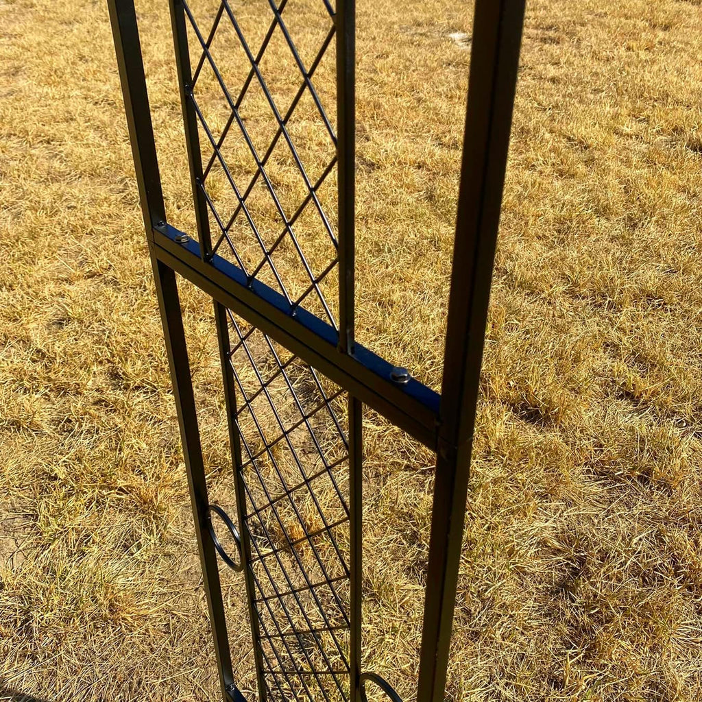 Metal Garden Arch Trellis for Climbing Plants, Black B6354