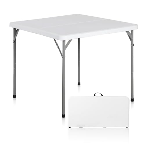 Portable 4 Foot Plastic Folding Table, Indoor Outdoor Heavy Duty, White R80992