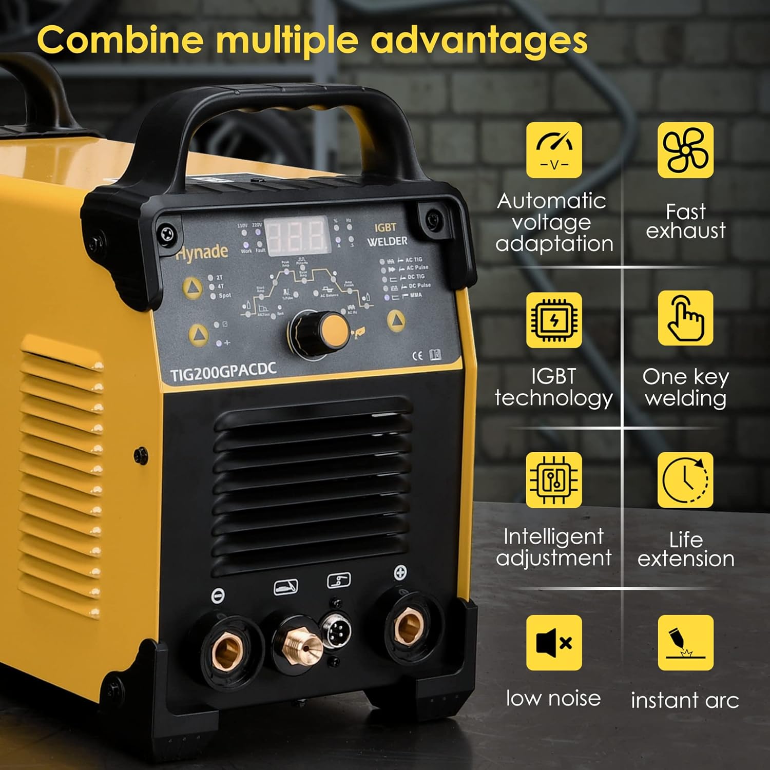 TIG Welder 200 Amp AC/DC with Pulse, Dual Voltage 110/220V W1127